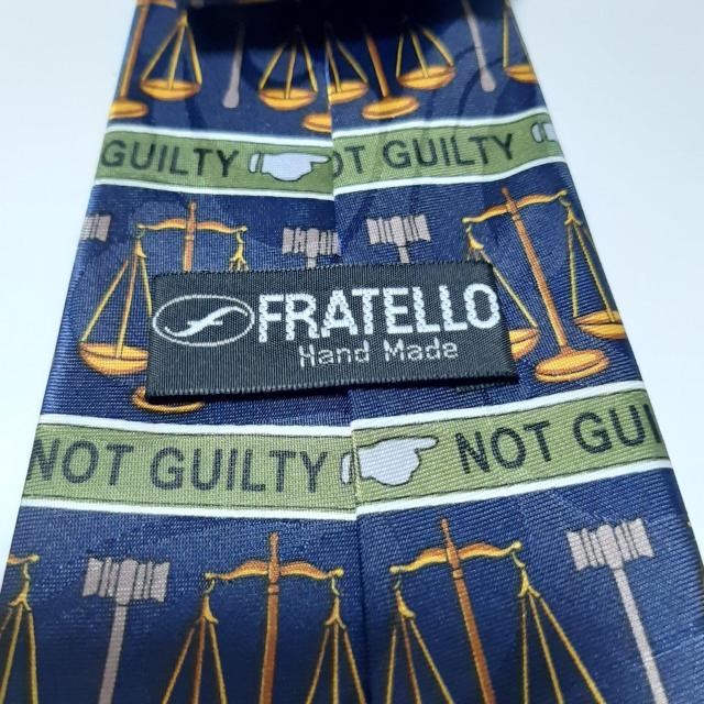 美品 FRATELLO ネクタイ 紺系 柄タイプ < 男性ファッション  美品 FRATELLO ネクタイ 紺系 柄タイプ < 男性ファッションの