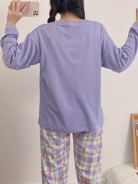 超お買い得1890円★カジュアルチューリップ&プレイドプリントパジャマセット Lサイズ相当(Sサイズ表示) < 女性ファッション  超お買い得1890円★カジュアルチューリップ&プレイドプリントパジャマセット Lサイズ相当(Sサイズ表示) < 女性ファッションの