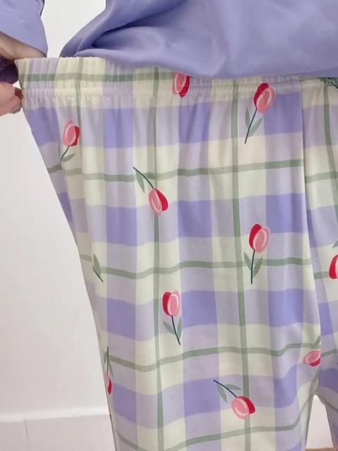 超お買い得1890円★カジュアルチューリップ&プレイドプリントパジャマセット Lサイズ相当(Sサイズ表示) < 女性ファッション  超お買い得1890円★カジュアルチューリップ&プレイドプリントパジャマセット Lサイズ相当(Sサイズ表示) < 女性ファッションの