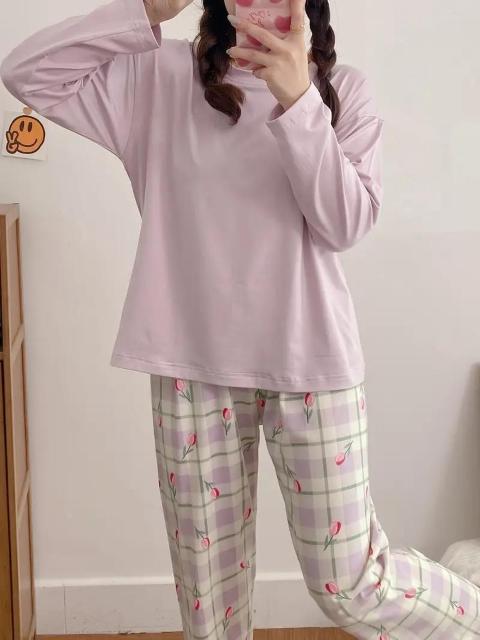 超お買い得1890円★カジュアルチューリップ&プレイドプリントパジャマセット Lサイズ相当(Sサイズ表示) < 女性ファッション  超お買い得1890円★カジュアルチューリップ&プレイドプリントパジャマセット Lサイズ相当(Sサイズ表示) < 女性ファッションの