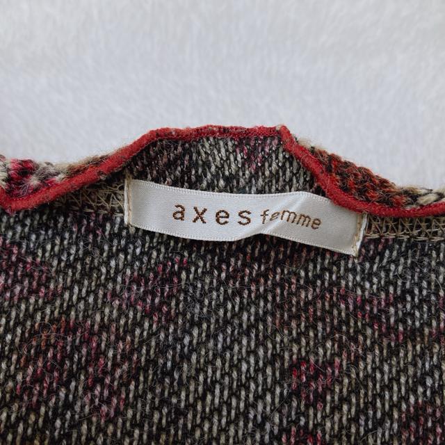 axes アクシーズ ノーカラー ミニ丈 フレア袖 ポンチョ風 ジャケット M N2m < ブランド  axes アクシーズ ノーカラー ミニ丈 フレア袖 ポンチョ風 ジャケット M N2m < ブランドの