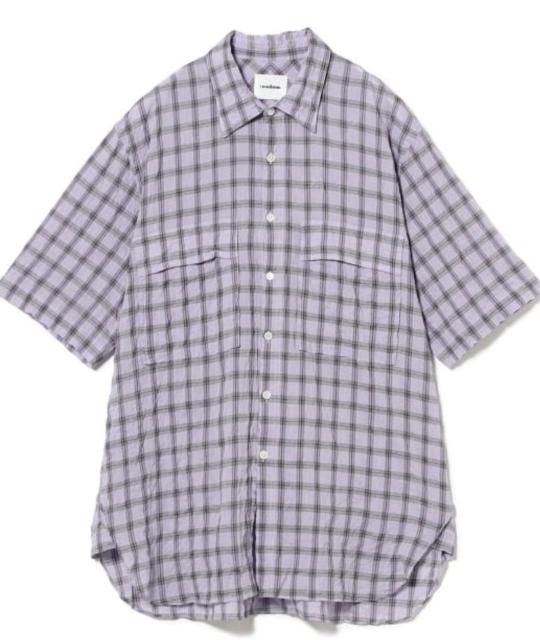 メンズ CPUチェック ダブルポケット ショートスリーブ シャツ < 男性ファッション メンズ CPUチェック ダブルポケット ショートスリーブ シャツ < 男性ファッションの