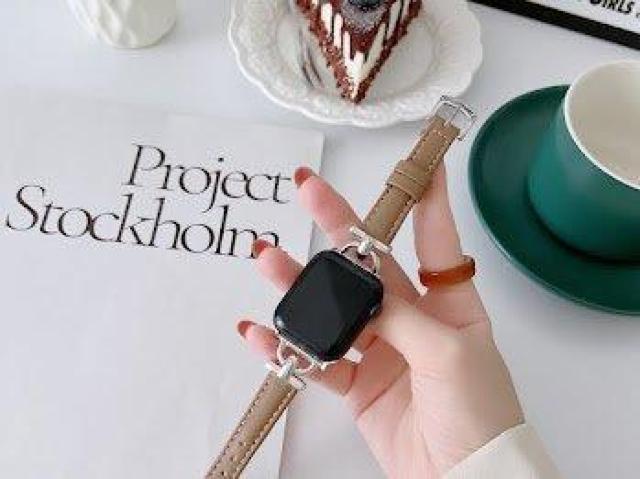 Apple Watch バンド 合皮 38/40/41mm ライトブラウン+シルバー < 女性アクセサリー/時計 Apple Watch バンド 合皮 38/40/41mm ライトブラウン+シルバー < 女性アクセサリー/時計の