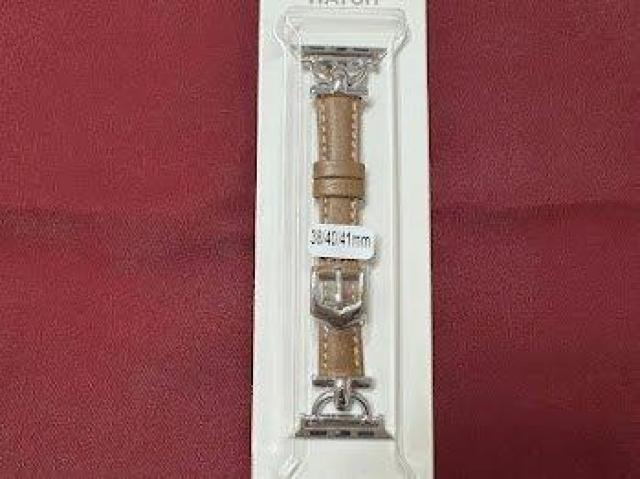 Apple Watch バンド 合皮 38/40/41mm ライトブラウン+シルバー < 女性アクセサリー/時計 Apple Watch バンド 合皮 38/40/41mm ライトブラウン+シルバー < 女性アクセサリー/時計の