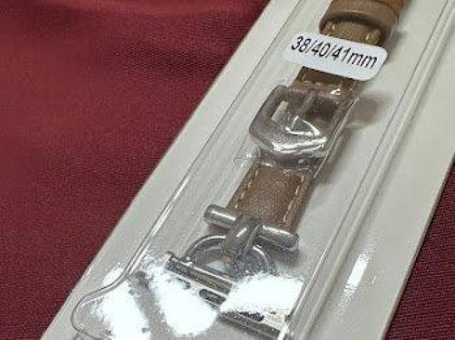 Apple Watch バンド 合皮 38/40/41mm ライトブラウン+シルバー < 女性アクセサリー/時計 Apple Watch バンド 合皮 38/40/41mm ライトブラウン+シルバー < 女性アクセサリー/時計の