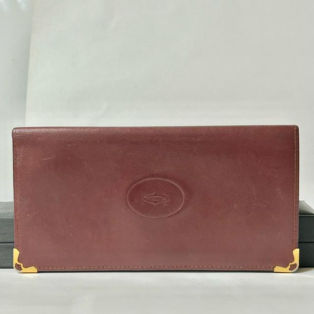 Cartier カルティエ マストライン レザー 二つ折り 長財布 ウォレット 札入れ カード入れ メンズ ボルドー < ブランド Cartier カルティエ マストライン レザー 二つ折り 長財布 ウォレット 札入れ カード入れ メンズ ボルドー < ブランドの