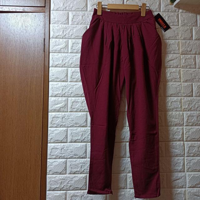 SWEET.B★新品★ペグトップパンツ/ブルゴーニュ < 女性ファッション  SWEET.B★新品★ペグトップパンツ/ブルゴーニュ < 女性ファッションの