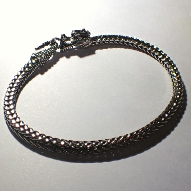 ドラゴン 竜 龍 V字 ブレスレット 銀色 シルバー色 メンズ アクセサリー < 男性アクセサリー/時計  ドラゴン 竜 龍 V字 ブレスレット 銀色 シルバー色 メンズ アクセサリー < 男性アクセサリー/時計の