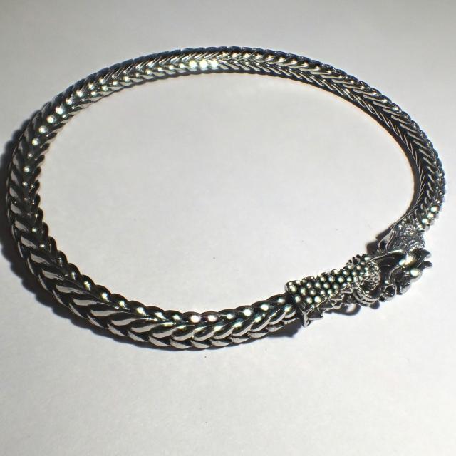ドラゴン 竜 龍 V字 ブレスレット 銀色 シルバー色 メンズ アクセサリー < 男性アクセサリー/時計  ドラゴン 竜 龍 V字 ブレスレット 銀色 シルバー色 メンズ アクセサリー < 男性アクセサリー/時計の