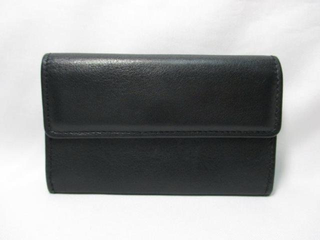 超美品 BVLGARI ブルガリ コンパクト財布 レザー三つ折り財布 黒 本物 < ブランド  超美品 BVLGARI ブルガリ コンパクト財布 レザー三つ折り財布 黒 本物  < ブランドの