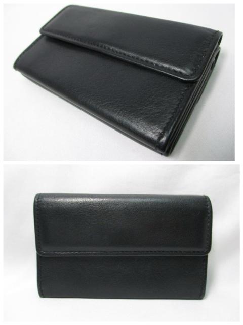 超美品 BVLGARI ブルガリ コンパクト財布 レザー三つ折り財布 黒 本物 < ブランド  超美品 BVLGARI ブルガリ コンパクト財布 レザー三つ折り財布 黒 本物 < ブランドの