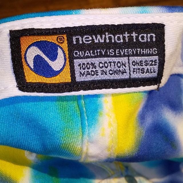 NEW HATTAN ニューハッタン タイダイ キャップ サックス 未使用 < 男性ファッション  NEW HATTAN ニューハッタン タイダイ キャップ サックス 未使用 < 男性ファッションの