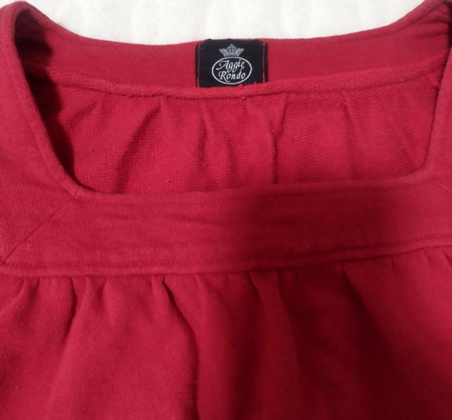 Angel Rondo 赤 長袖 スクエアえりスウェットトレーナートップス < 女性ファッション Angel Rondo 赤 長袖 スクエアえりスウェットトレーナートップス < 女性ファッションの