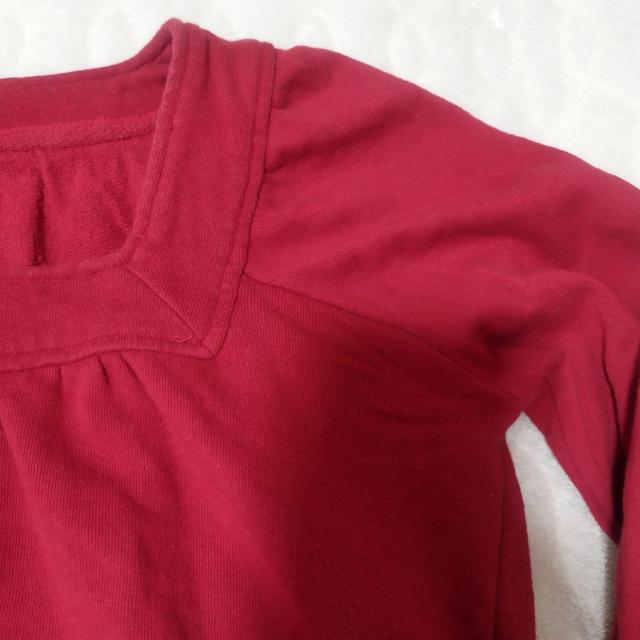 Angel Rondo 赤 長袖 スクエアえりスウェットトレーナートップス < 女性ファッション Angel Rondo 赤 長袖 スクエアえりスウェットトレーナートップス < 女性ファッションの