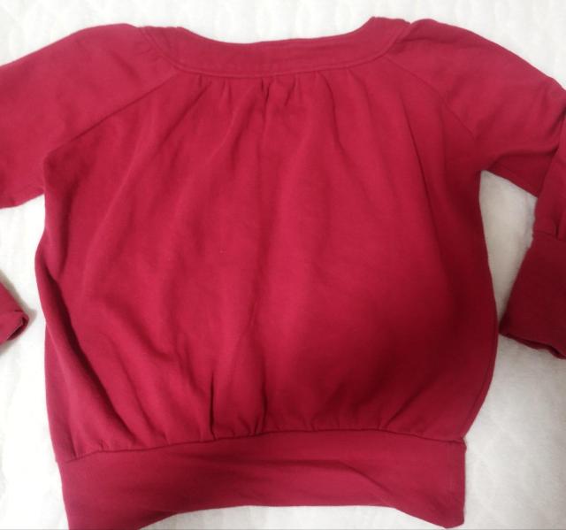 Angel Rondo 赤 長袖 スクエアえりスウェットトレーナートップス < 女性ファッション Angel Rondo 赤 長袖 スクエアえりスウェットトレーナートップス < 女性ファッションの