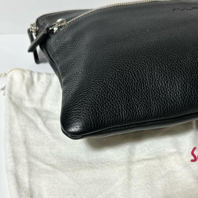 Salvatore Ferragamo �t�F���K�� EO-24-9834 ���U�[ �Z�J���h �N���b�` �o�b�O �u���b�N �V���o�[ �� �u�����h�� 