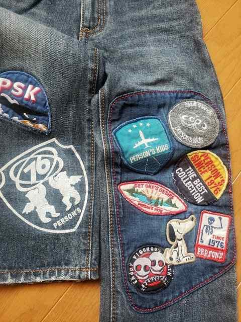 ☆新品同様☆パーソンズ☆ユーズド加工格好いいジーンズ☆120 < キッズ/ベビー  ☆新品同様☆パーソンズ☆ユーズド加工格好いいジーンズ☆120 < キッズ/ベビーの