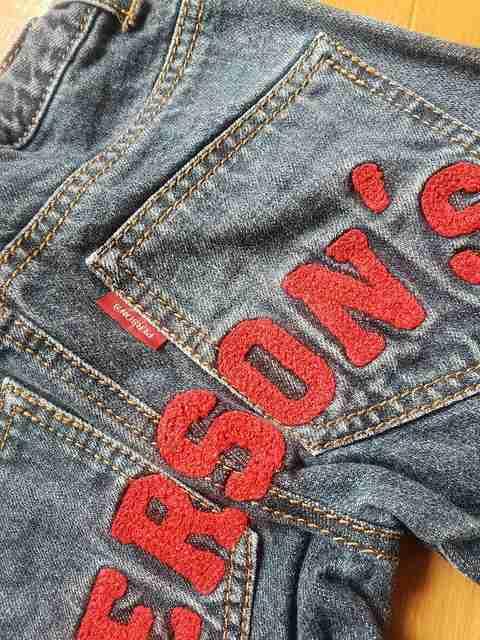 ☆新品同様☆パーソンズ☆ユーズド加工格好いいジーンズ☆120 < キッズ/ベビー  ☆新品同様☆パーソンズ☆ユーズド加工格好いいジーンズ☆120 < キッズ/ベビーの