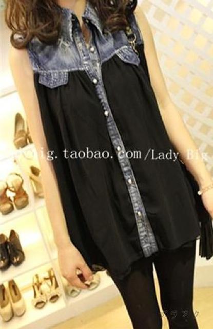 1点のみ特別提供価格790円★超人気デニム&シフォンシャツ 白F < 女性ファッション  1点のみ特別提供価格790円★超人気デニム&シフォンシャツ 白F < 女性ファッションの