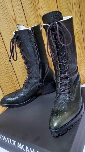 正規未 ハイド ロエン ヒロムタカハラ ディア レースアップ ロングレザーブーツ 黒 赤 40/ 7cmヒール ライダース 付属有 < ブランド 正規未 ハイド ロエン ヒロムタカハラ ディア レースアップ ロングレザーブーツ 黒 赤 40/ 7cmヒール ライダース 付属有 < ブランドの