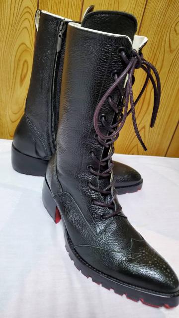 正規未 ハイド ロエン ヒロムタカハラ ディア レースアップ ロングレザーブーツ 黒 赤 40/ 7cmヒール ライダース 付属有 < ブランド 正規未 ハイド ロエン ヒロムタカハラ ディア レースアップ ロングレザーブーツ 黒 赤 40/ 7cmヒール ライダース 付属有 < ブランドの