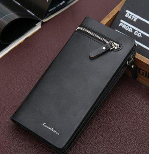 メンズ 長財布 PUレザー ブラック < 男性ファッション  メンズ 長財布 PUレザー ブラック  < 男性ファッションの