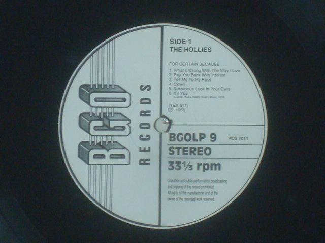 FOR CERTAIN BECAUSE... / THE HOLLIES@UK.BGOreissueLP  CD/DVD/rfI 