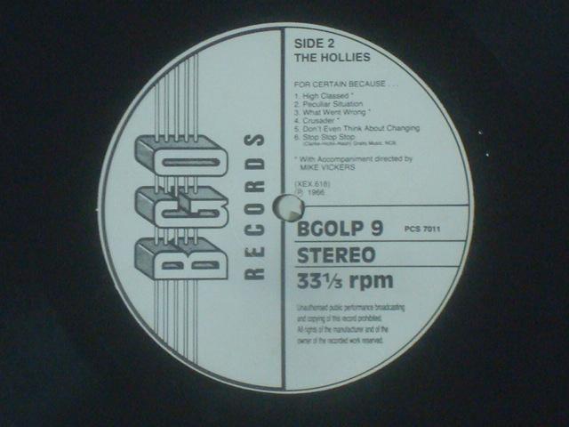 FOR CERTAIN BECAUSE... / THE HOLLIES@UK.BGOreissueLP  CD/DVD/rfI 