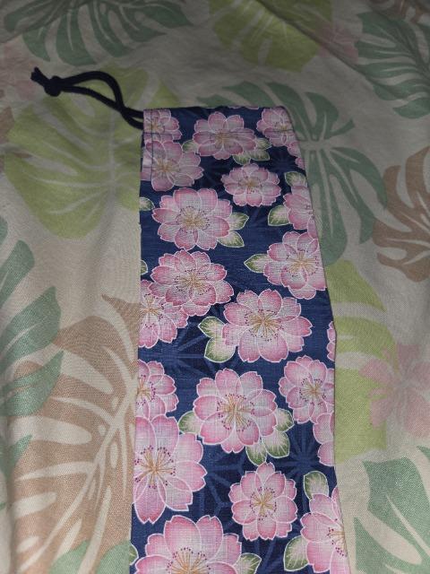 ★新柄紺×桜柄リコーダー入巾着袋 < キッズ/ベビー  ★新柄紺×桜柄リコーダー入巾着袋 < キッズ/ベビーの