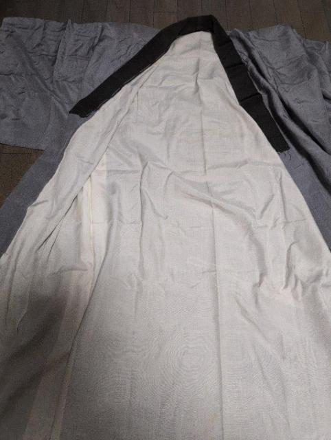 USED、リメイク用、メンズ長襦袢、袷、一部絞り柄 < 男性ファッション  USED、リメイク用、メンズ長襦袢、袷、一部絞り柄 < 男性ファッションの