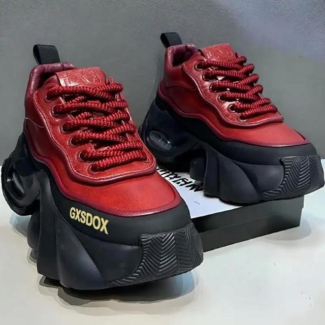 超お買い得3090円★ メンズ レトロ ストリートウェア スニーカー ブラック ファクスカバー ロートップ 26.5cm 赤 < 男性ファッション  超お買い得3090円★ メンズ レトロ ストリートウェア スニーカー ブラック ファクスカバー ロートップ 26.5cm 赤 < 男性ファッションの