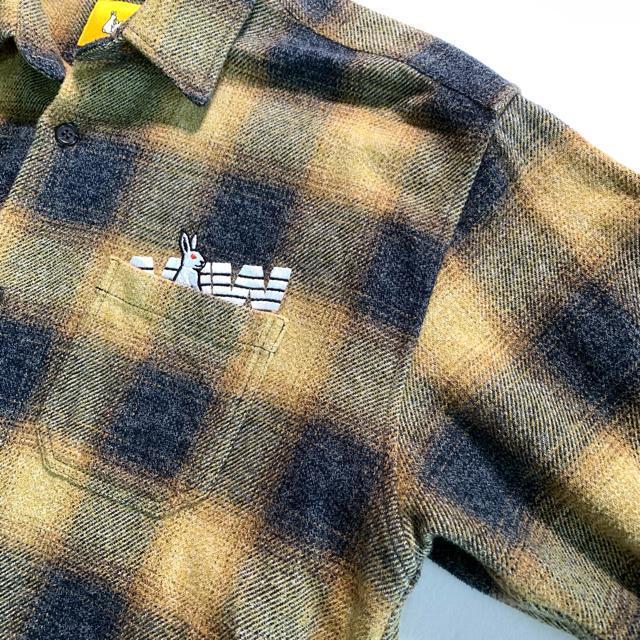 FR2 オンブレチェック フランネルネルシャツ ロゴ刺繍 厚手 ネルシャツ Lサイズ チェック < 男性ファッション FR2 オンブレチェック フランネルネルシャツ ロゴ刺繍 厚手 ネルシャツ Lサイズ チェック < 男性ファッションの