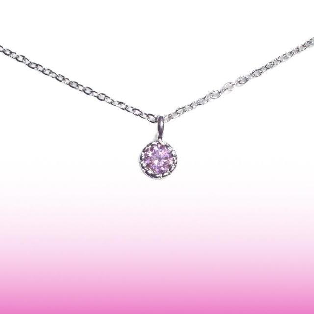 送料無料 即買い:ピンクCZシンプル極細ネックレス < 女性ファッション 送料無料 即買い:ピンクCZシンプル極細ネックレス < 女性ファッションの