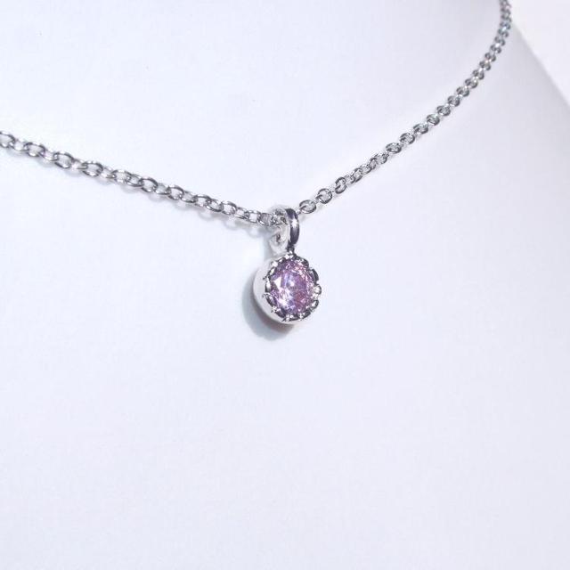 送料無料 即買い:ピンクCZシンプル極細ネックレス < 女性ファッション 送料無料 即買い:ピンクCZシンプル極細ネックレス < 女性ファッションの