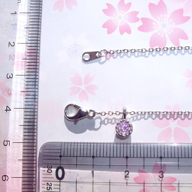 送料無料 即買い:ピンクCZシンプル極細ネックレス < 女性ファッション 送料無料 即買い:ピンクCZシンプル極細ネックレス < 女性ファッションの