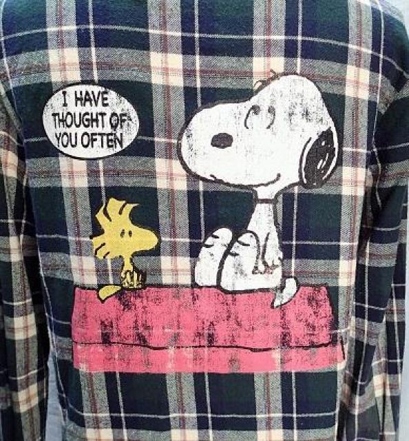 ��BROWNY�^���B���e�[�W�H �`�F�b�N���~SNOOPY �X�k�[�s�[ �l���V���c  ��100%�^�O���[���n�^�T�C�YF �� �����t�@�b�V������ 