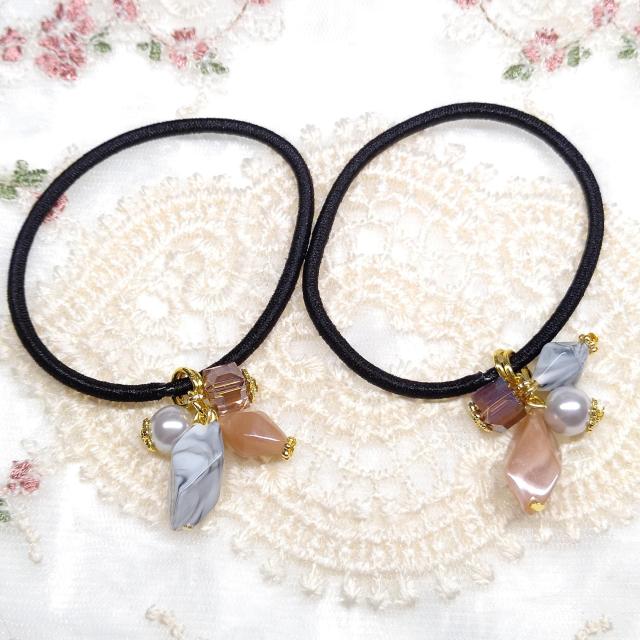 ハンドメイド☆ヘアゴム☆2個セット < 女性ファッション ハンドメイド☆ヘアゴム☆2個セット < 女性ファッションの