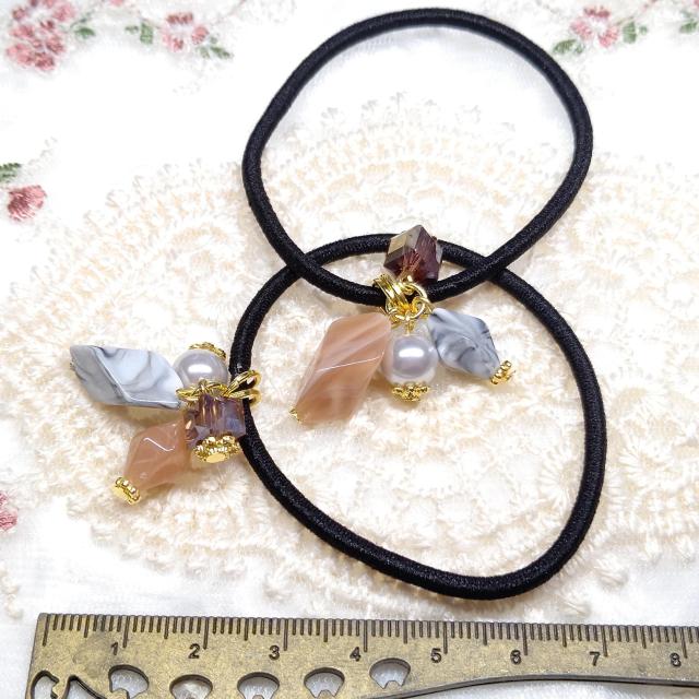 ハンドメイド☆ヘアゴム☆2個セット < 女性ファッション ハンドメイド☆ヘアゴム☆2個セット < 女性ファッションの