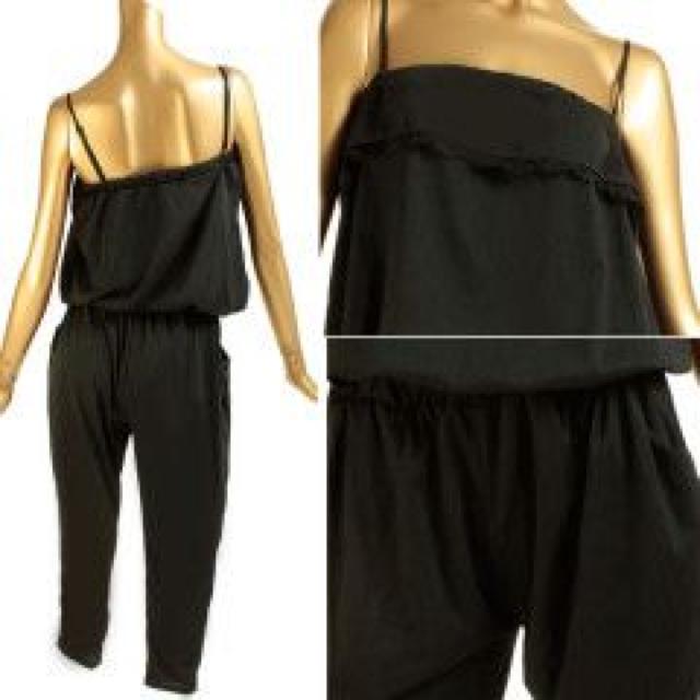 美ライン♪胸元フリル&レース オールインワン カーキ < 女性ファッション  美ライン♪胸元フリル&レース オールインワン カーキ < 女性ファッションの