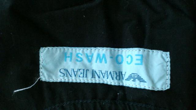 91%オフ、アルマーニ、ストレッチ、パンツ(黒、ロゴ、加工、イタリア製、34) < ブランド  91%オフ、アルマーニ、ストレッチ、パンツ(黒、ロゴ、加工、イタリア製、34) < ブランドの