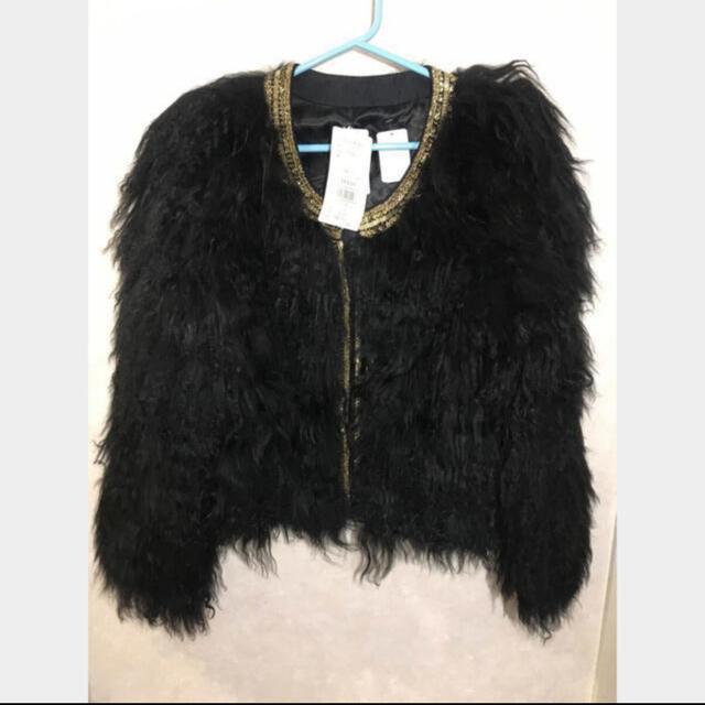 新品タグ付き DURAS チベットラムファー ビーズ ジャケット ファーコート < 女性ファッション  新品タグ付き DURAS チベットラムファー ビーズ ジャケット ファーコート  < 女性ファッションの