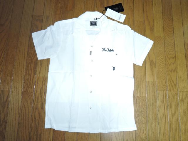 新品 THE CRIMIE クライミー × PLAYBOY プレーボーイ フォトプリント 開襟 半袖シャツ S 白 レーヨン < ブランド  新品 THE CRIMIE クライミー × PLAYBOY プレーボーイ フォトプリント 開襟 半袖シャツ S 白 レーヨン < ブランドの