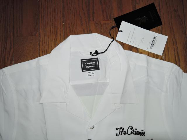 新品 THE CRIMIE クライミー × PLAYBOY プレーボーイ フォトプリント 開襟 半袖シャツ S 白 レーヨン < ブランド  新品 THE CRIMIE クライミー × PLAYBOY プレーボーイ フォトプリント 開襟 半袖シャツ S 白 レーヨン < ブランドの