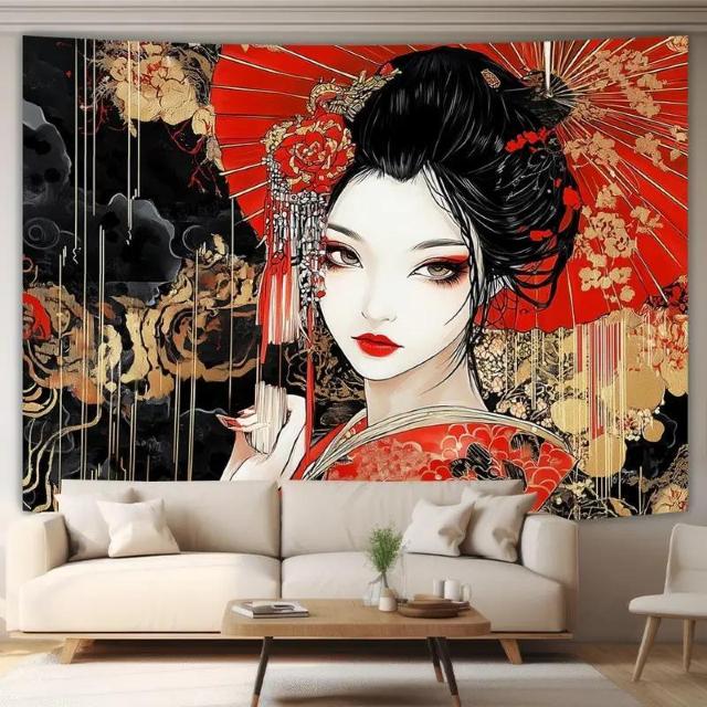 ����������2890�~��240�~180cm�̃G���K���g��3D�|�҃A�[�g�^�y�X�g���[ -�N�₩�ȓ��{���|���G�X�e���Ǒ����A�ԂƋ��̉ԕ� �� �C���e���A/���C�t�� 