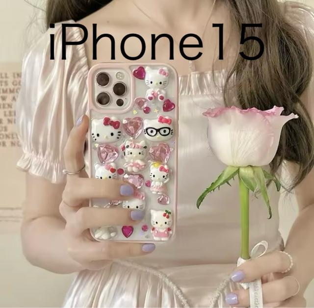 キティちゃん  スマホケース  iPhone15  シリコンケース < 家電/AV  キティちゃん  スマホケース  iPhone15  シリコンケース  < 家電/AVの
