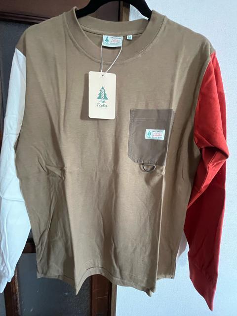 Mサイズ!高貴紳士的!ブランド品!WOODS FieId!長袖!Tシャツ!胸ポケット付き!新品タグ付き! < 男性ファッション Mサイズ!高貴紳士的!ブランド品!WOODS FieId!長袖!Tシャツ!胸ポケット付き!新品タグ付き! < 男性ファッションの