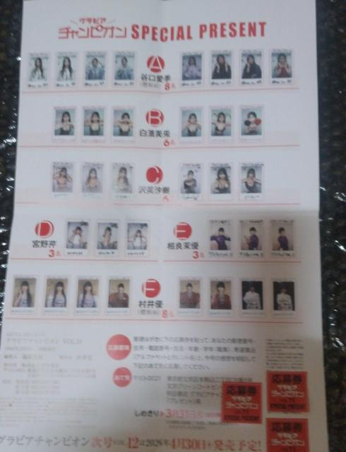 チェキ プレゼント応募券 3枚応募方法は画像参照が商品 グラビアチャンピオンVOL.11切り抜き 2026年3月31日当日消印有効 < タレントグッズ チェキ プレゼント応募券 3枚応募方法は画像参照が商品 グラビアチャンピオンVOL.11切り抜き 2026年3月31日当日消印有効 < タレントグッズの