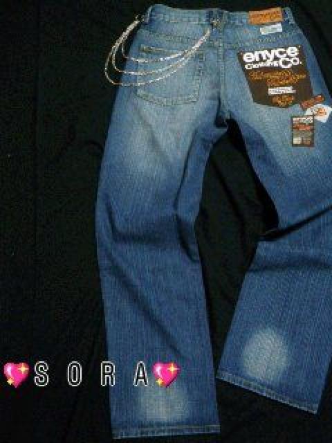 【ENYCE/エニーチェ】ニューヨークを代表するブランド♪ヒップホップ ウォッシュ加工バックポケットワッペンデニム < ブランド  【ENYCE/エニーチェ】ニューヨークを代表するブランド♪ヒップホップ ウォッシュ加工バックポケットワッペンデニム  < ブランドの