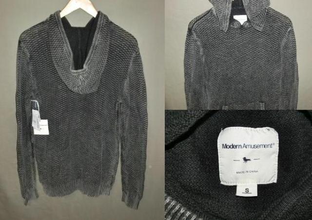 サーフ系【Modern Amusement】ニット系プルオーバーパーカーUS S < 男性ファッション  サーフ系【Modern Amusement】ニット系プルオーバーパーカーUS S < 男性ファッションの