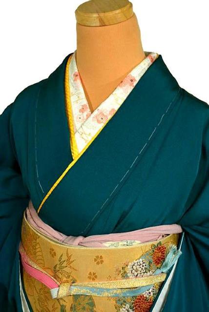 【最高級】【未使用品】作家物 金銀彩 金糸シシュウ手描き 老松と小鳥 色留訪問着 身丈170cm 裄丈67.5cm T3477 < 女性ファッション  【最高級】【未使用品】作家物 金銀彩 金糸シシュウ手描き 老松と小鳥 色留訪問着 身丈170cm 裄丈67.5cm T3477 < 女性ファッションの